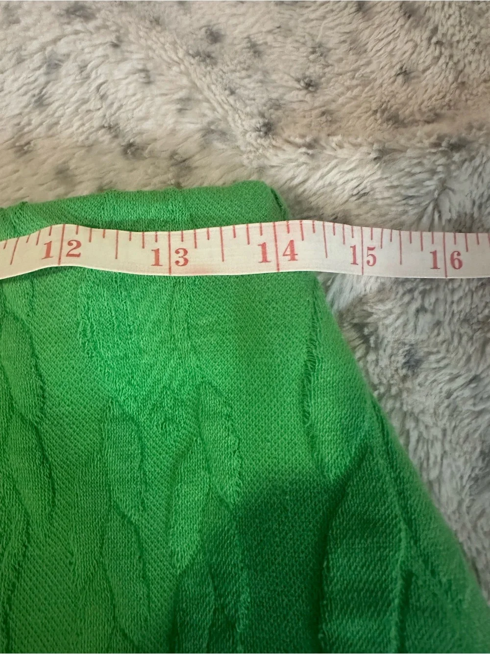 NWOT Zara Women's Green Cable-Knit Mini Skirt